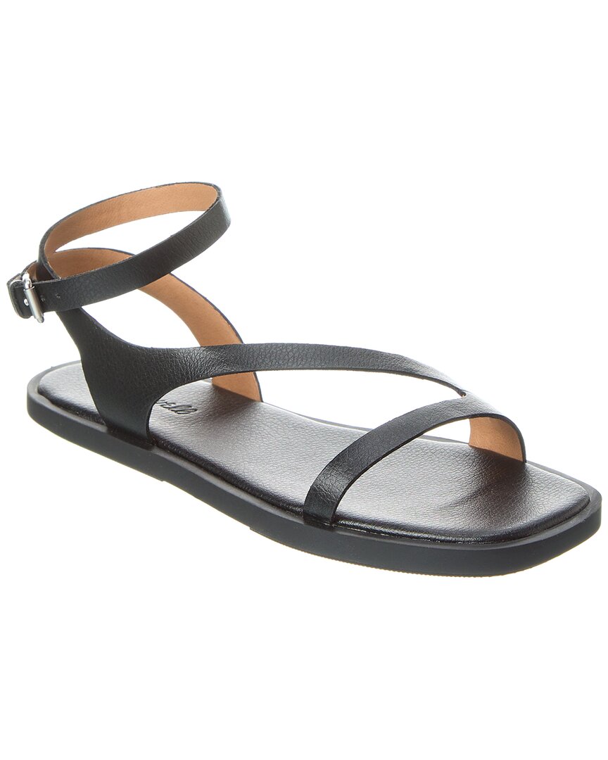 Shop Madewell Ankle-strap Leather Sandal In Black