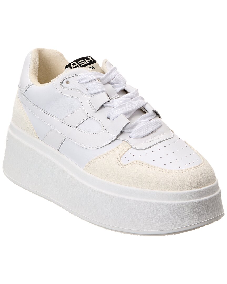 Shop Ash Mitch Leather Platform Sneaker In White