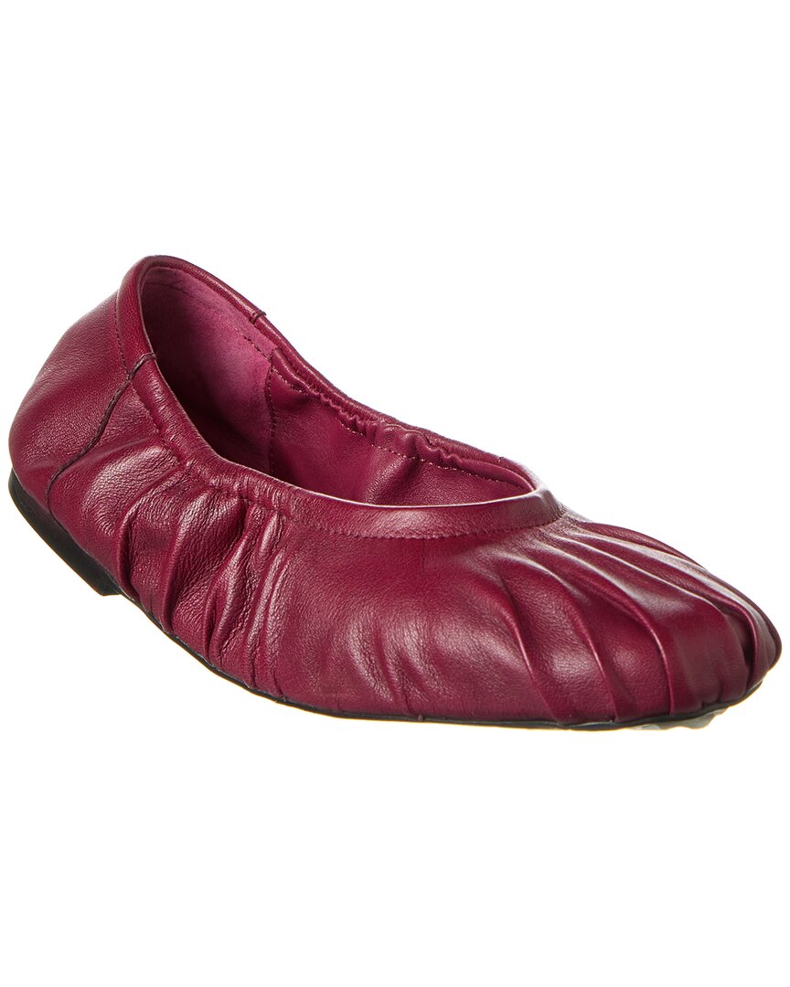 Shop Free People Cara Leather Ballet Flat In Red