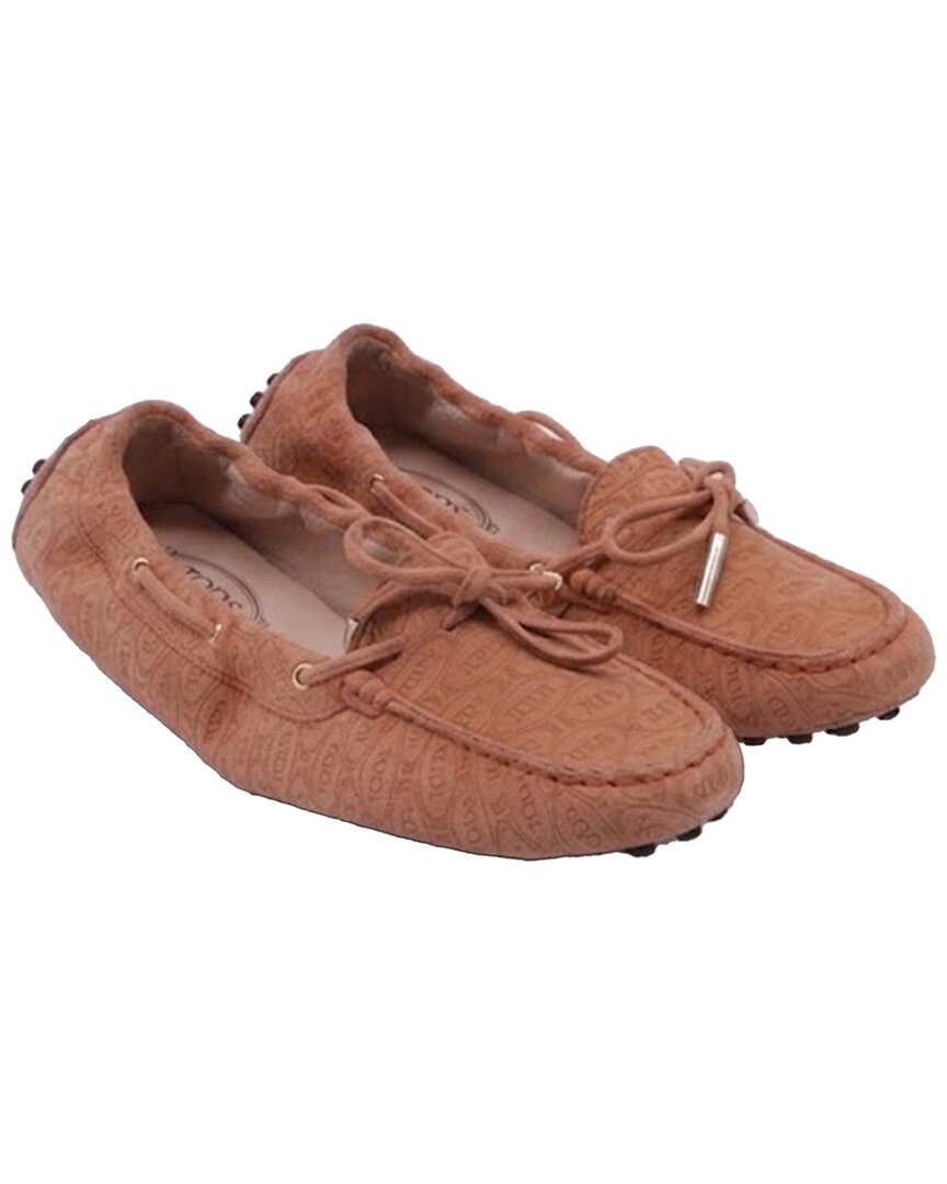 Pre-owned Tod's Women's Suede Happy Moments Loafer (authentic Pre-loved)