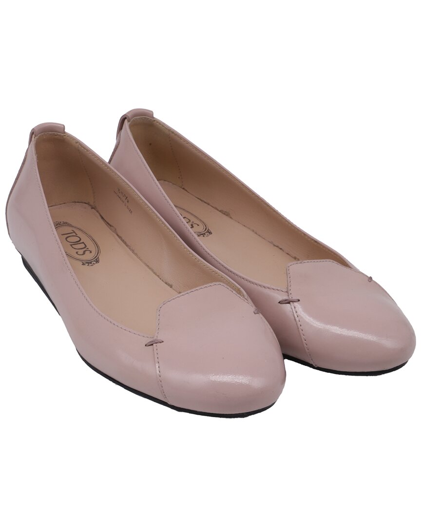 Pre-owned Tod's Women's Patent Leather Round-toe Ballet Flat (authentic Pre-loved)