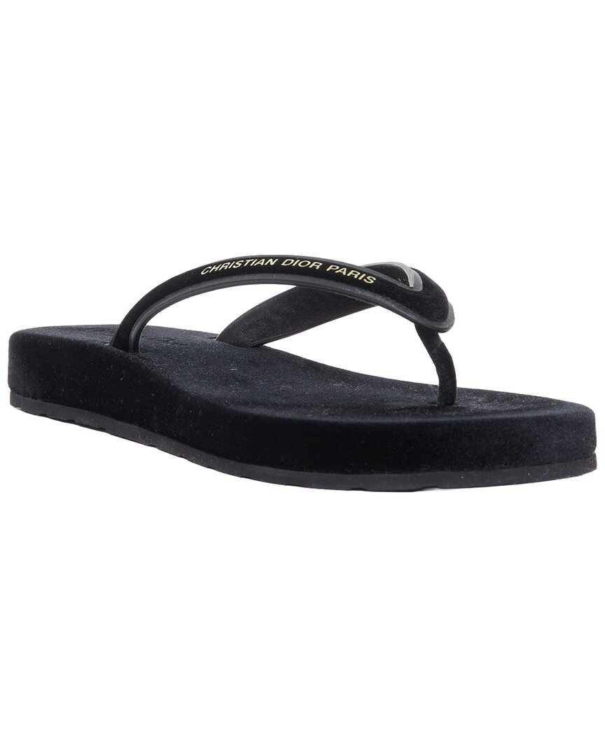 Pre-owned Dior Women's Velvet 2023 Platform Sandal (authentic Pre-loved)