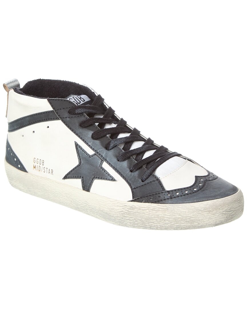 Golden Goose Mid Star High-top Sneakers In White