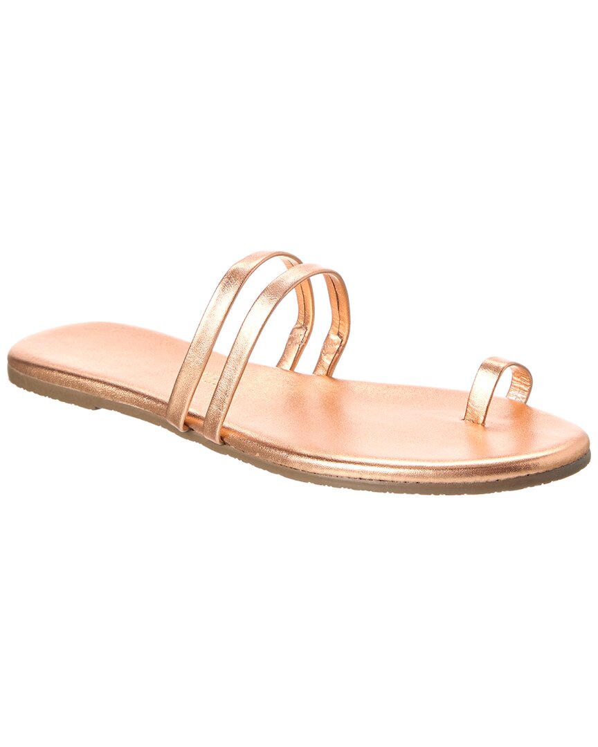 Shop Tkees Leah Leather Sandal In Gold