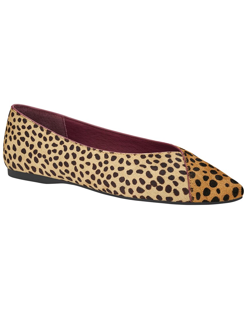 Birdies Goldfinch Haircalf & Leather Flat In Animal Print