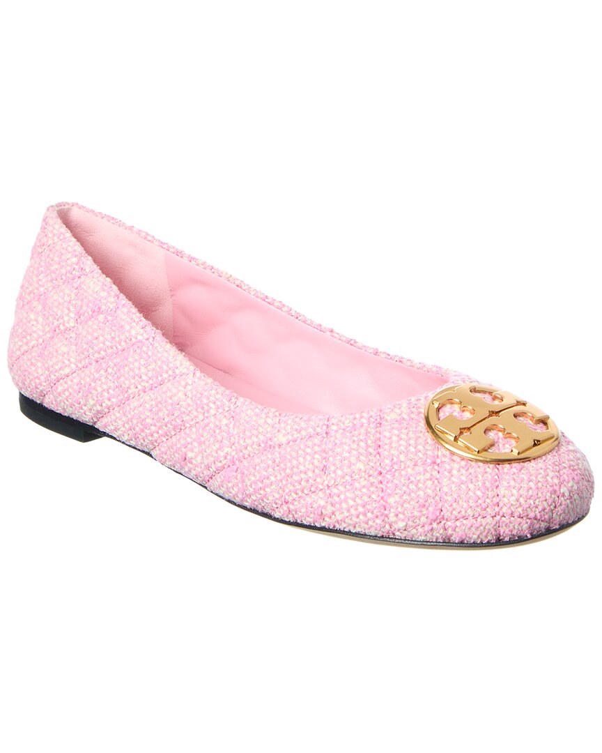 Tory Burch Chelsea Tweed Ballet Flat In Pink