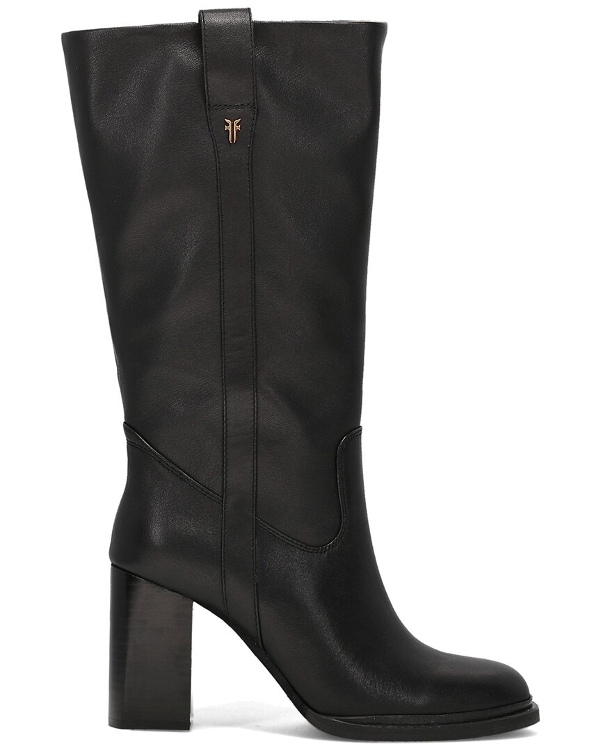 Frye Alex Slouchy Mid Leather Boot In Black