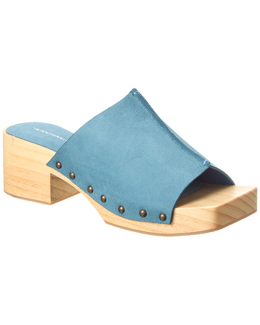 Intentionally Blank Ps Suede Sandal In Blue