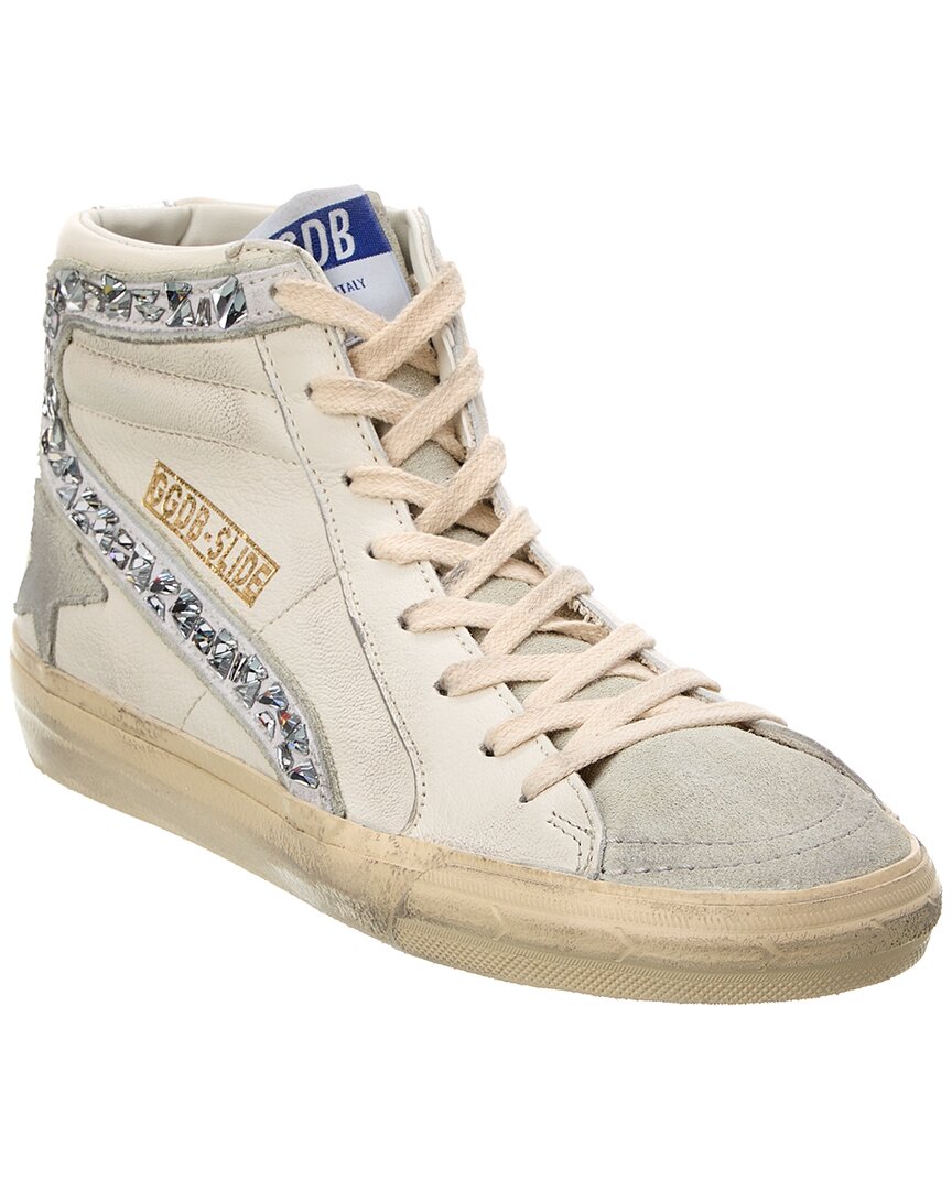 Golden Goose Slide Leather & Suede High-top Sneaker In White