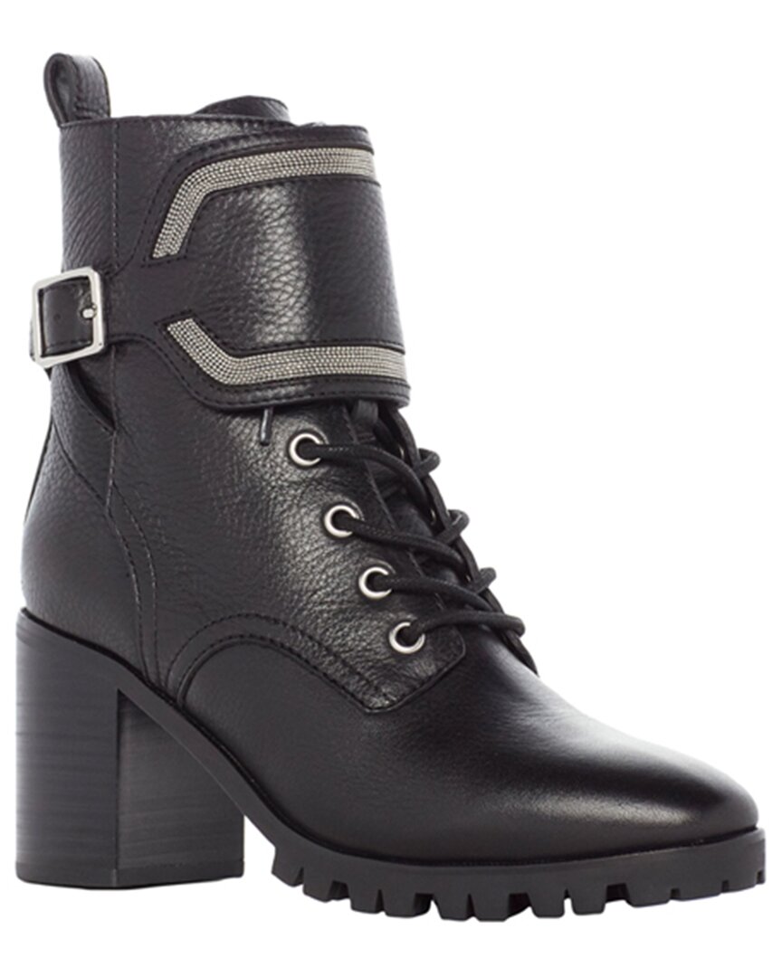 Paige Daphne Leather Boot In Black