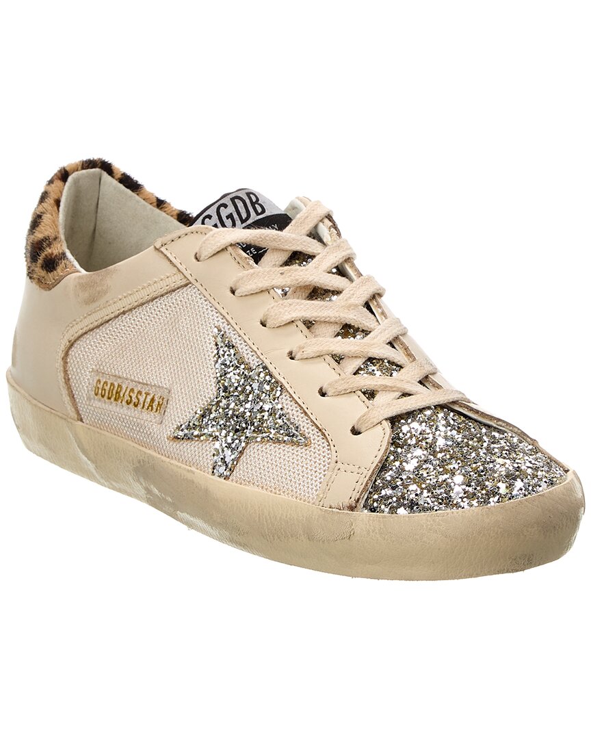 Shop Golden Goose Superstar Net & Leather Sneaker In White