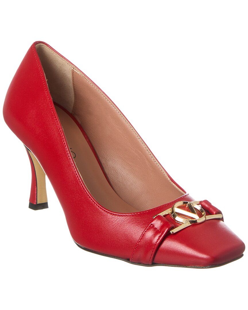 Valentino By Mario Valentino Aura Leather Pump In Red