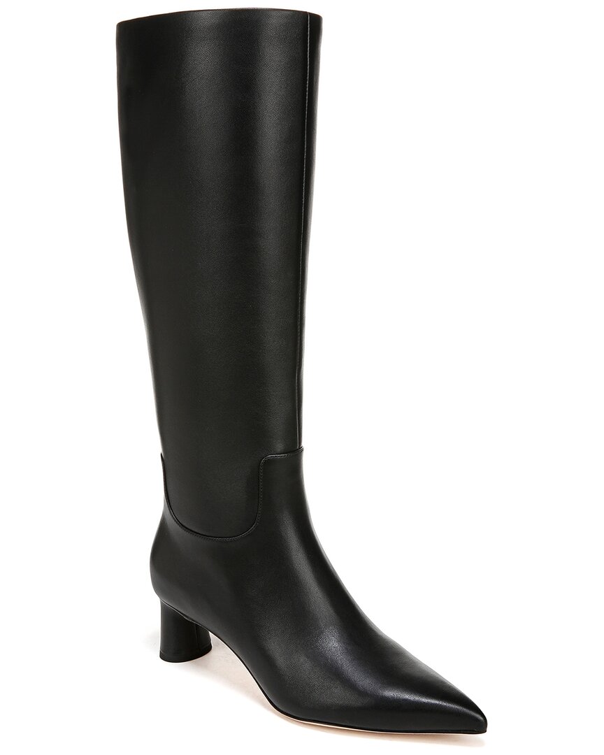 Vince Leather Block-heel Knee Boots
