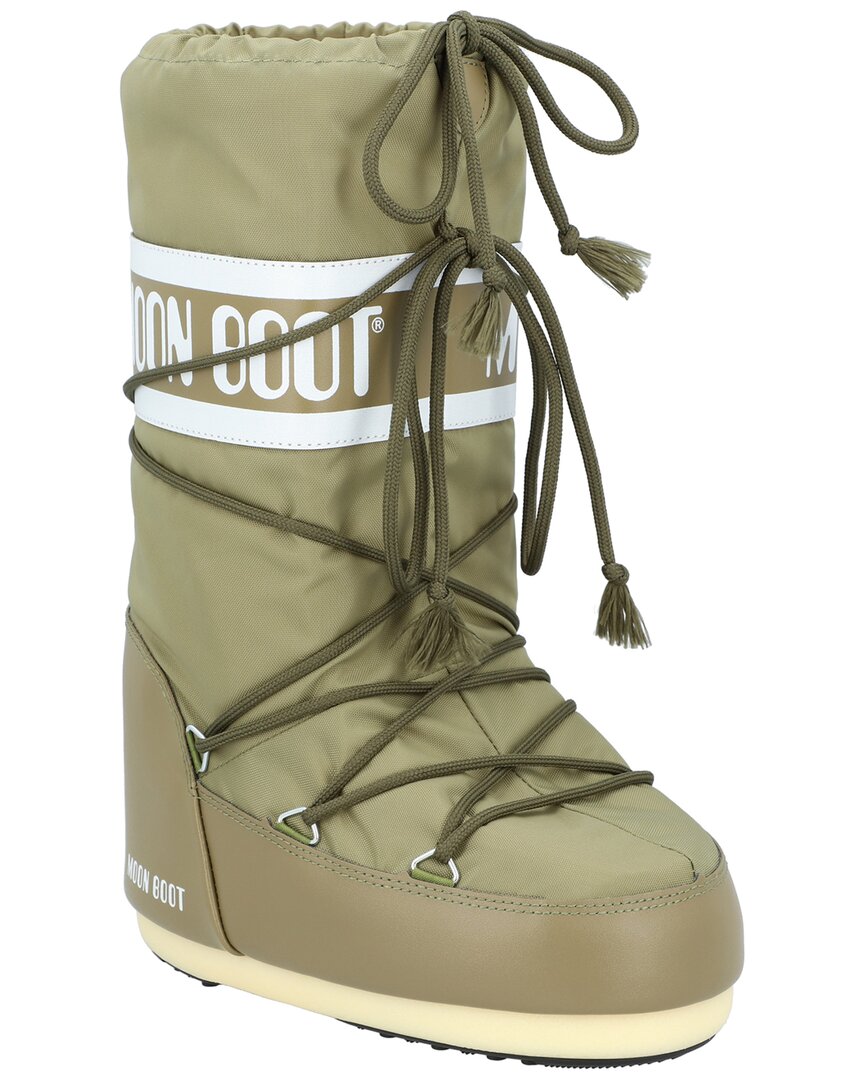 Moon Boot Icon Lace-up Boots In Green