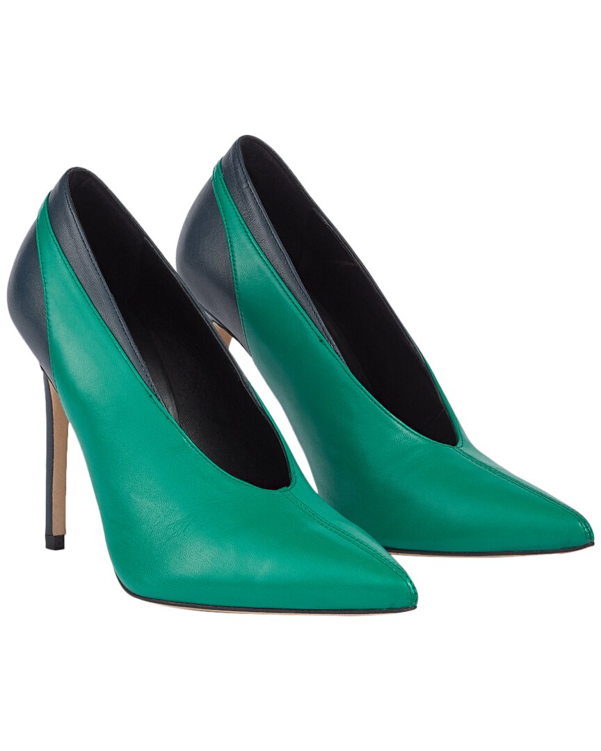 Lk Bennett Quinny Leather Pump In Green