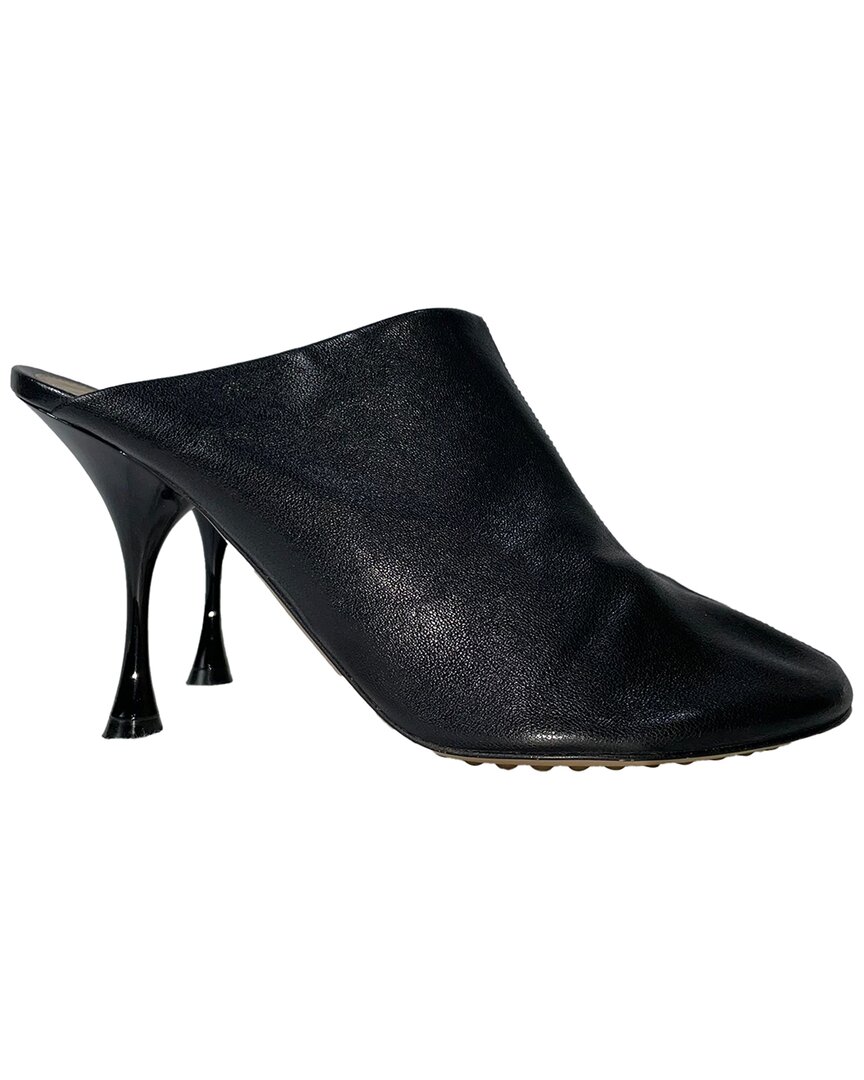 Bottega Veneta Dot Sock Leather Mule In Black
