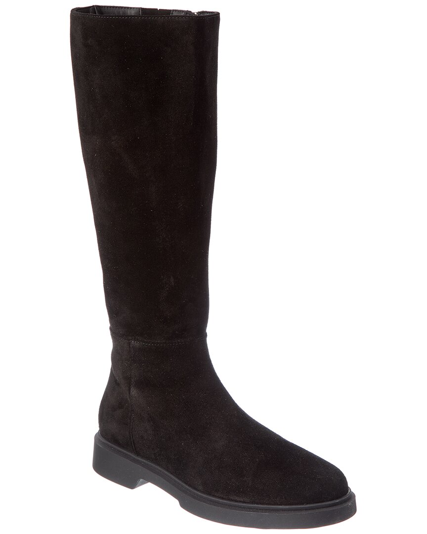 Aquatalia Halena Waterproof Suede Boot In Black
