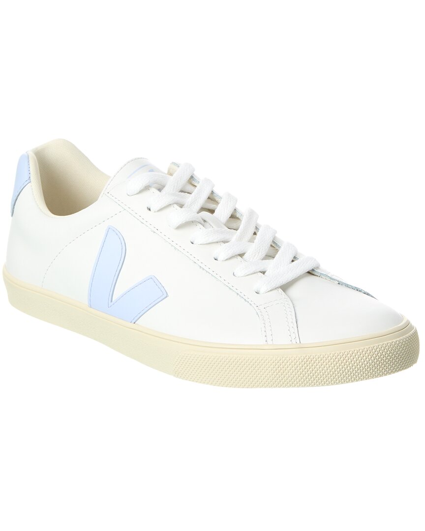 Shop Veja Esplar Logo Leather Sneaker In White
