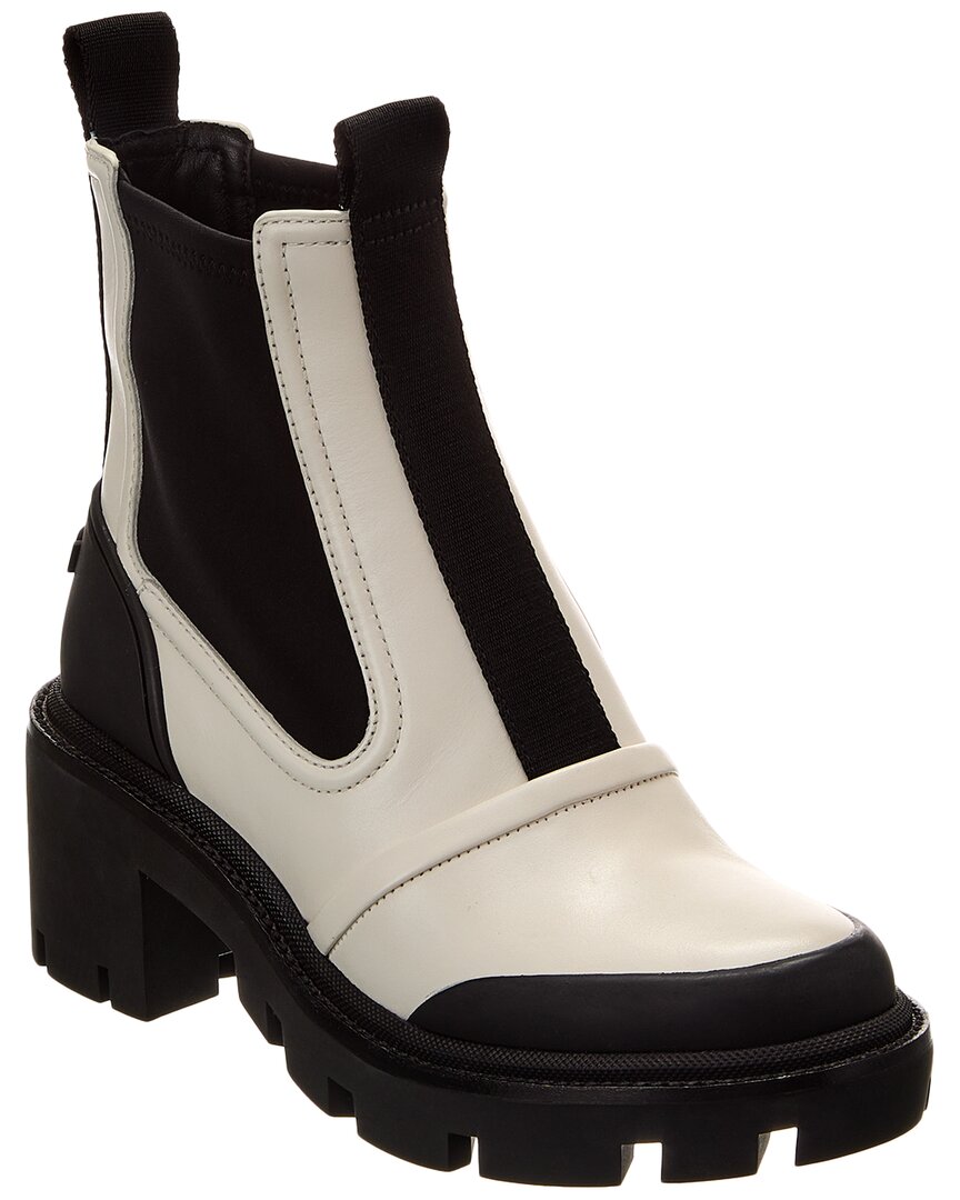 Tory Burch Chelsea Lug Leather Bootie In White
