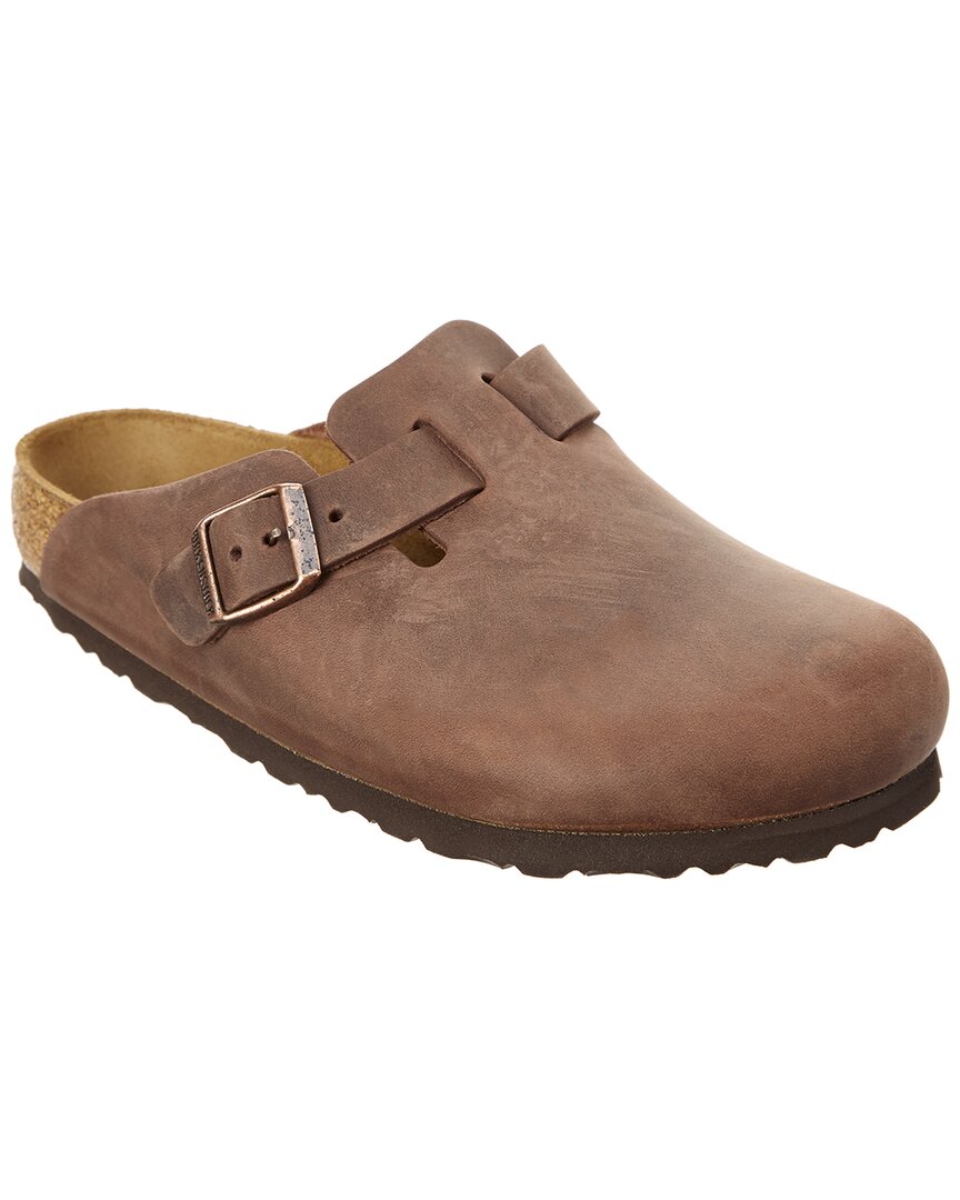 Birkenstock Boston Oiled Leather Clog In Brown