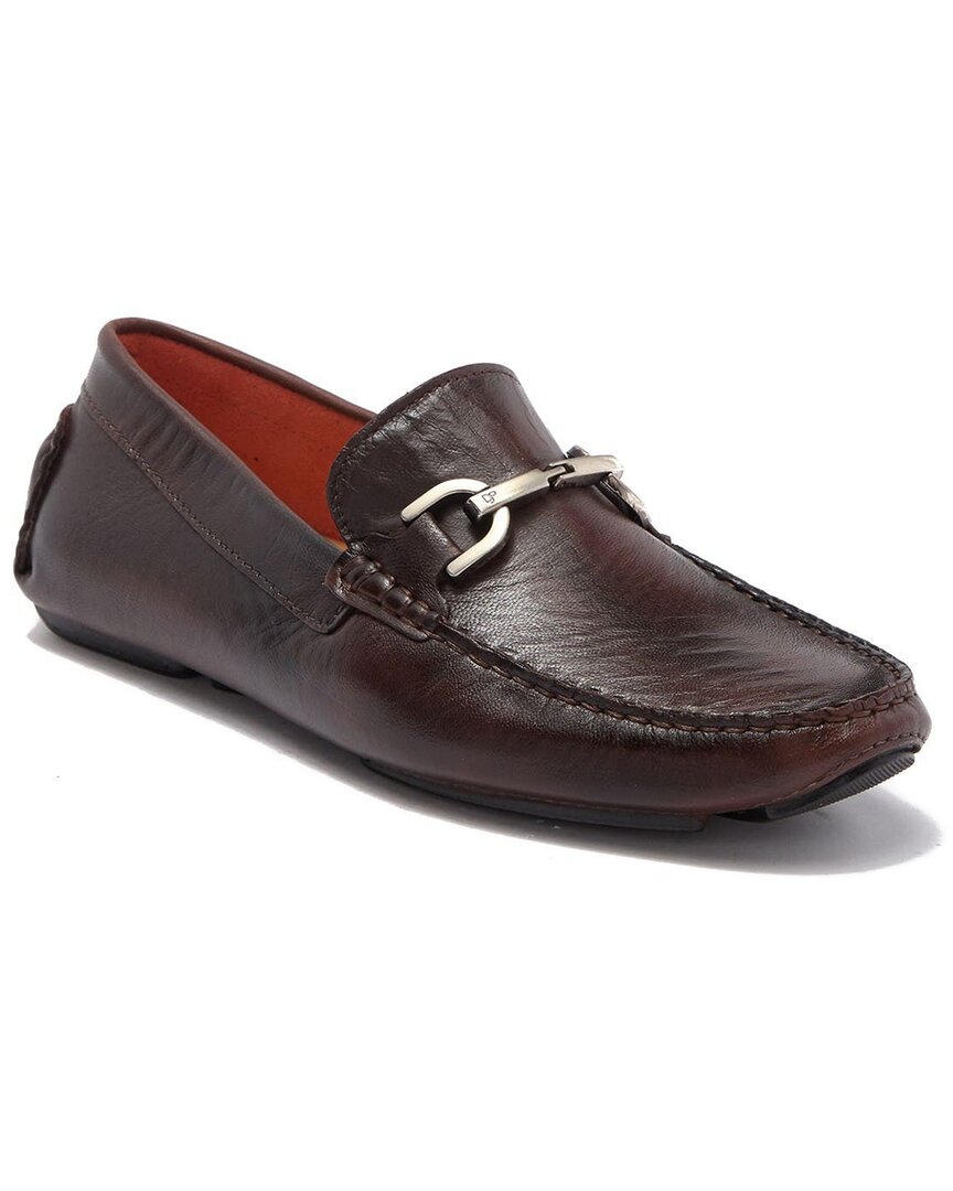Donald Pliner Victor Leather Driver Loafer In Brown