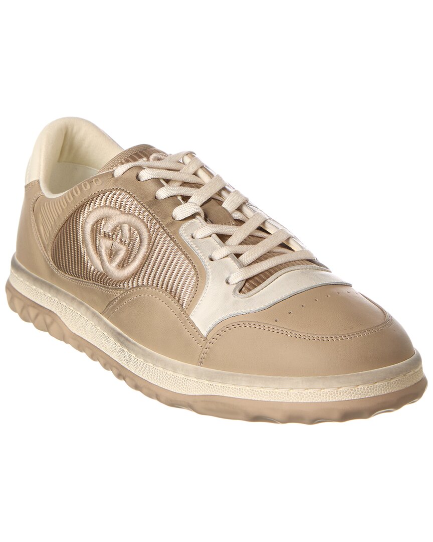 Gucci Mac80 Canvas & Leather Sneaker In Beige