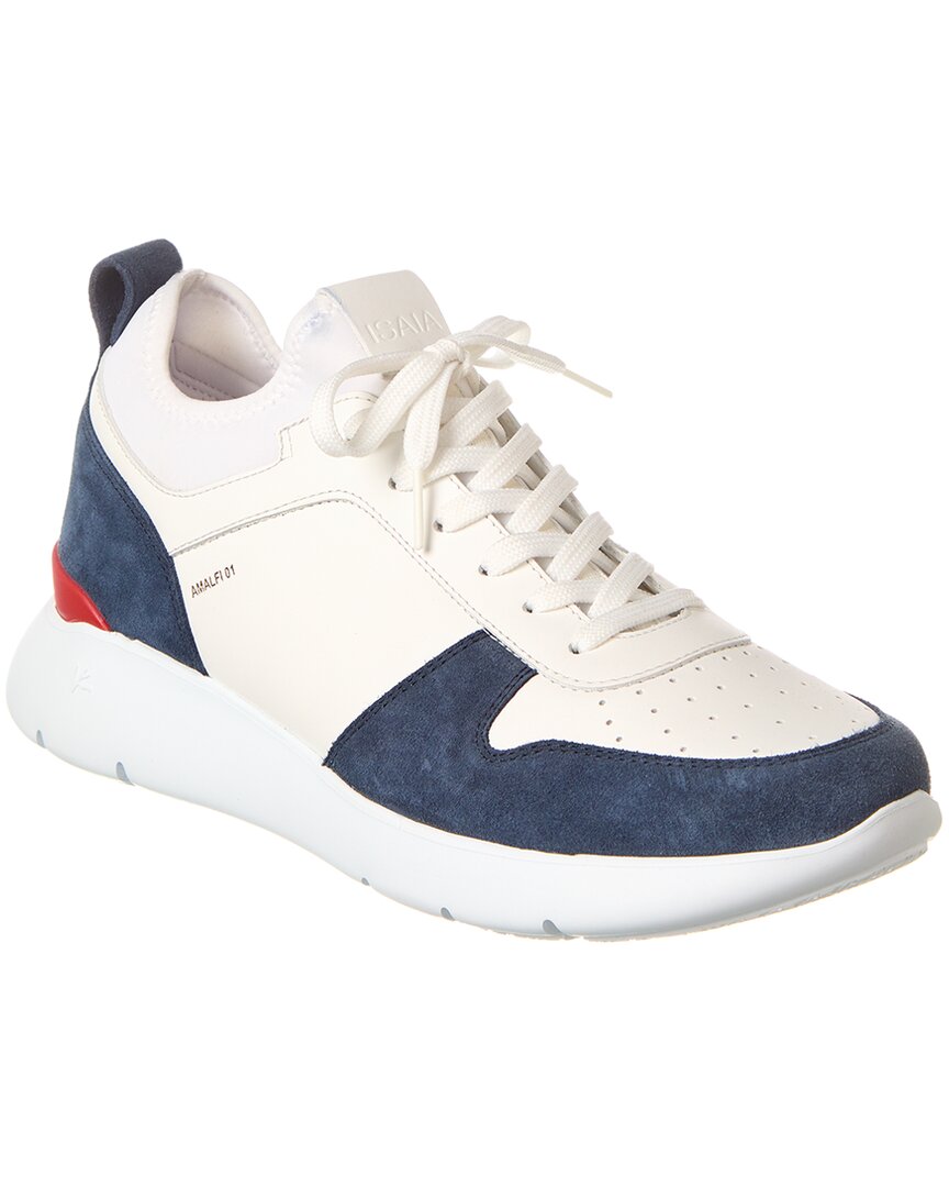 Isaia Calfskin-suede Amalfi Sneakers