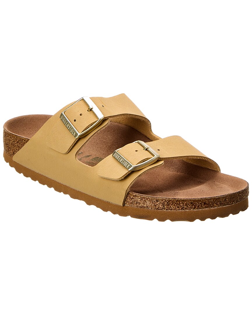 Birkenstock Arizona Bs Narrow Birkibuc Sandal In Gold