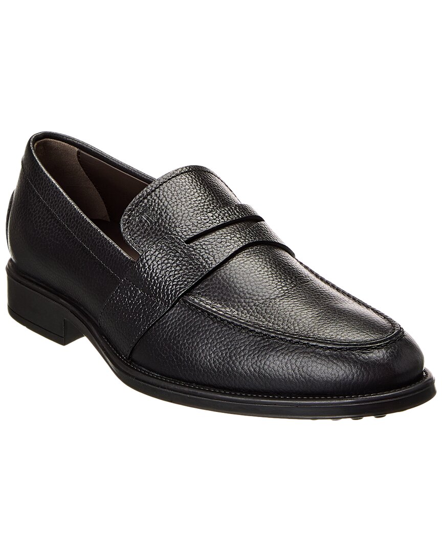 Tod's Leather Slip-on Loafers In Black