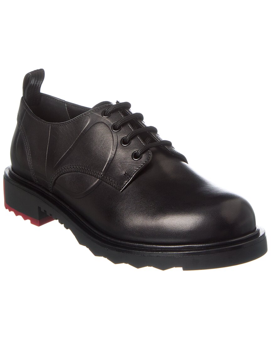 Valentino Leather Oxford In Black