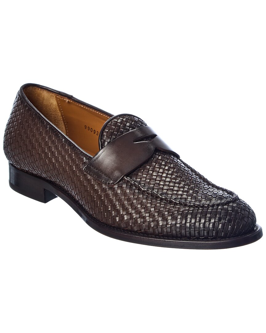 Antonio Maurizi Leather Penny Loafer In Brown | ModeSens