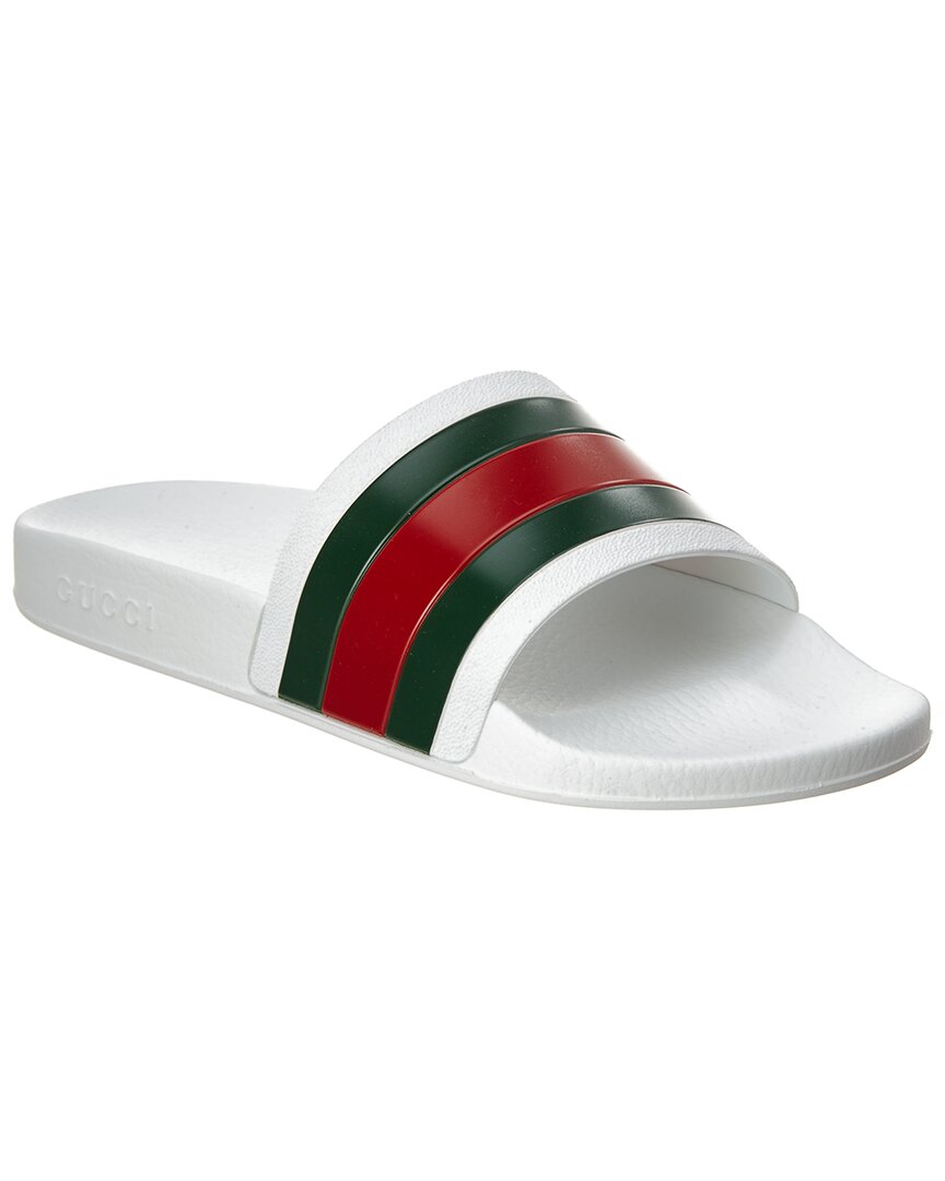Gucci Pursuit Pool Slides In White