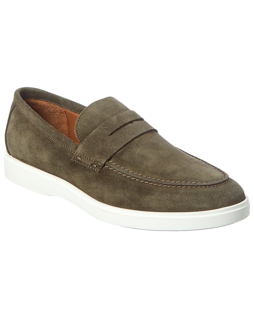 Aquatalia Franco Weatherproof Suede Loafer In Green | ModeSens display picture 1