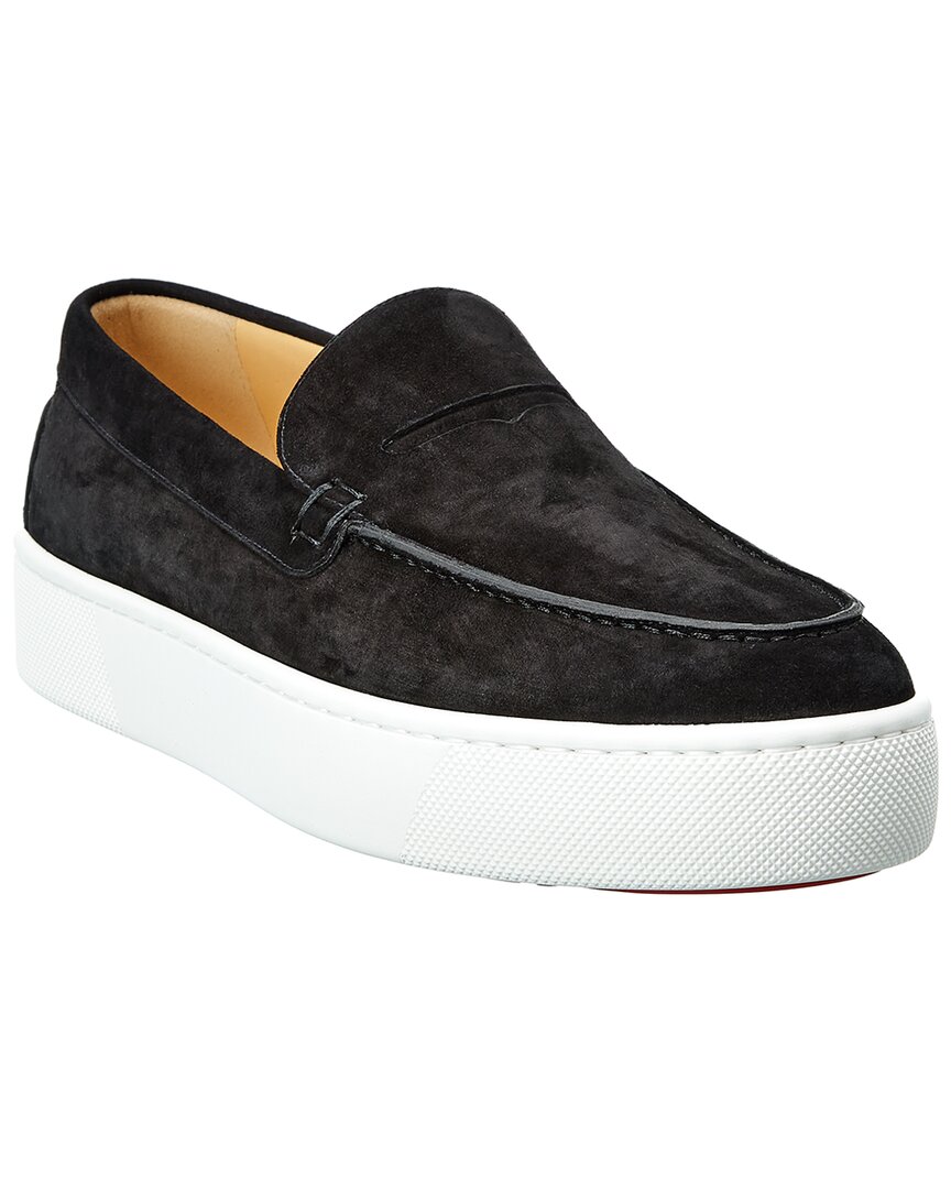 Christian Louboutin Men's Varsiboat Loafers In Black