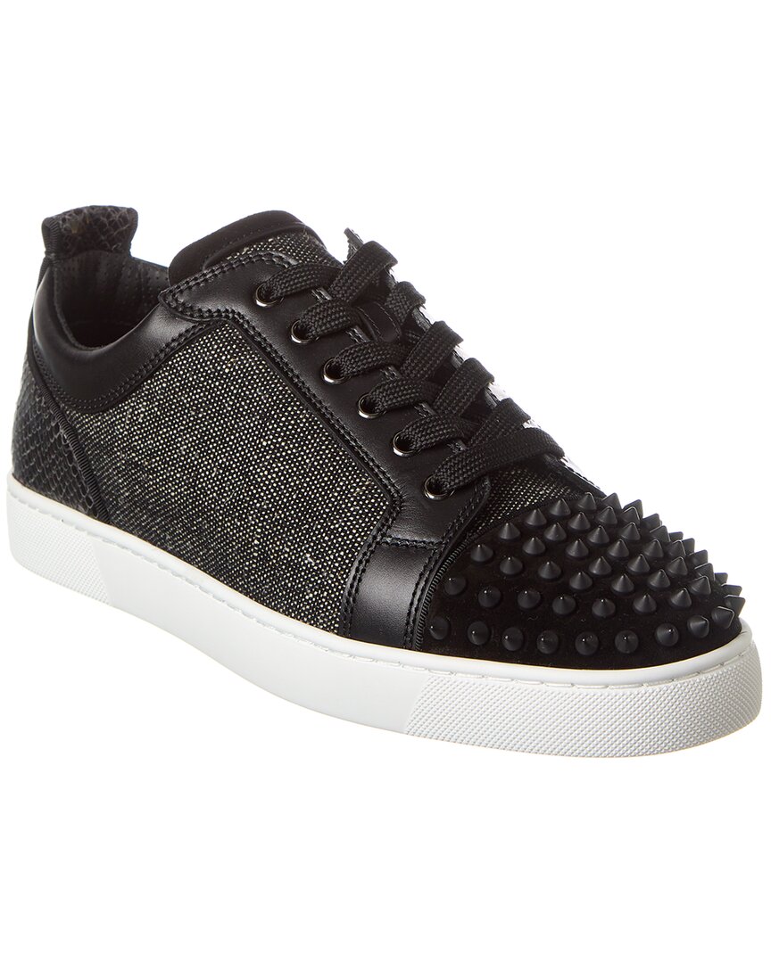 CHRISTIAN LOUBOUTIN CHRISTIAN LOUBOUTIN LOUIS JUNIOR ORLATO LINEN & LEATHER SNEAKER