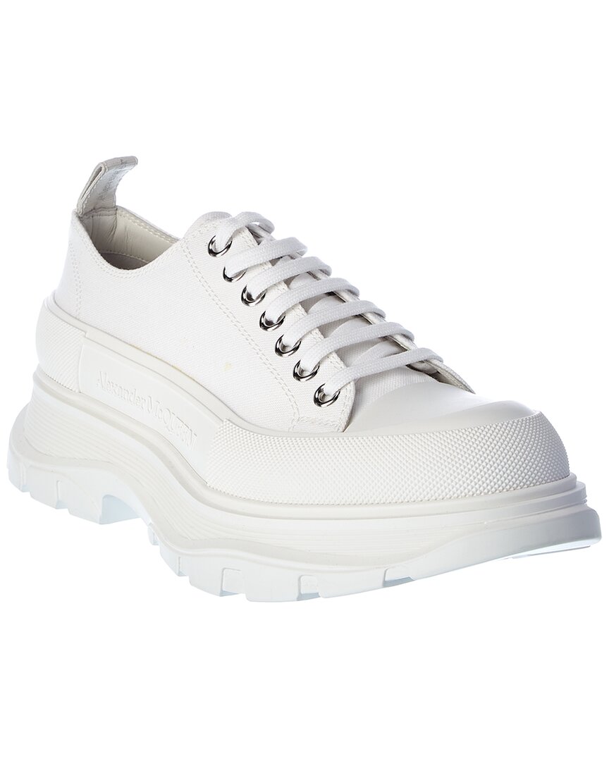Alexander Mcqueen Sneakers Tread Slick Uomo Tessuto Bianco In White