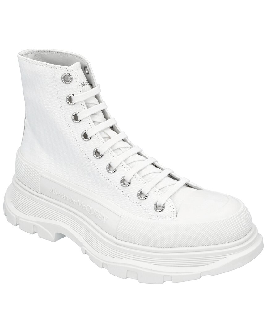 Alexander Mcqueen 50mm High-top Cotton Canvas Sneakers