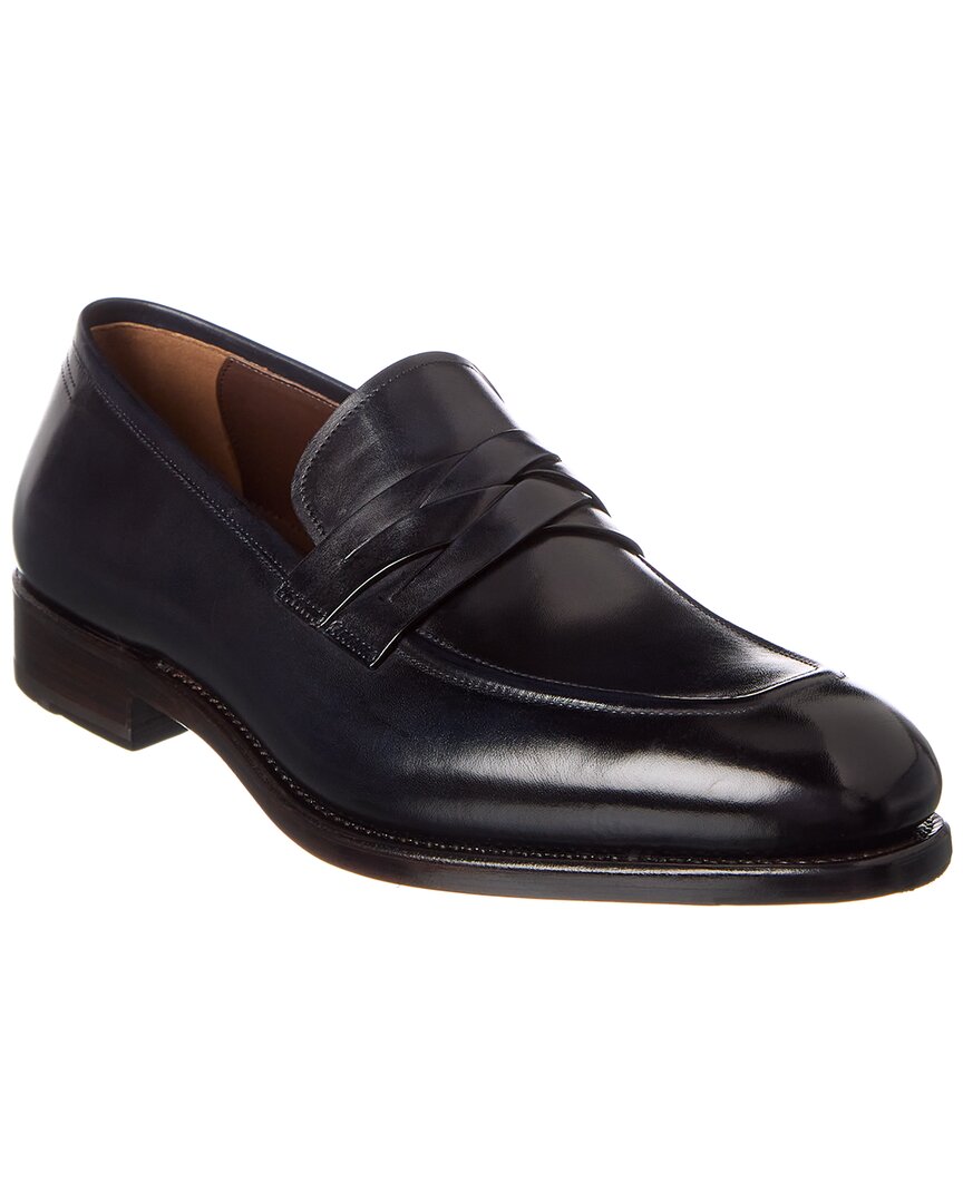 Shop Ferragamo Leather Loafer In Blue