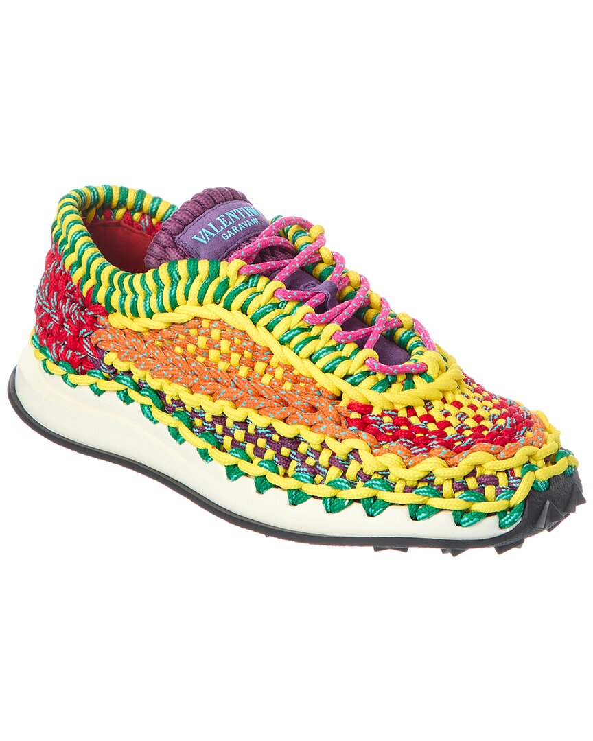 Valentino Rope Sneaker In Yellow
