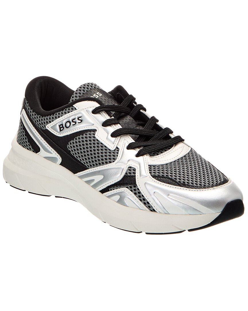 Hugo Boss Owen Sneaker In Silver