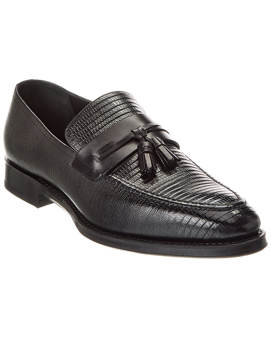 Bally Scuvier Embossed Leather Loafer In Black