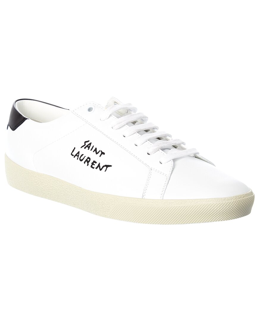 Shop Saint Laurent Court Classic Leather Sneaker In White