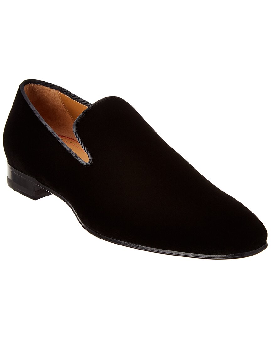 Christian Louboutin Dandelion Flat Loafers In Black Suede In Black