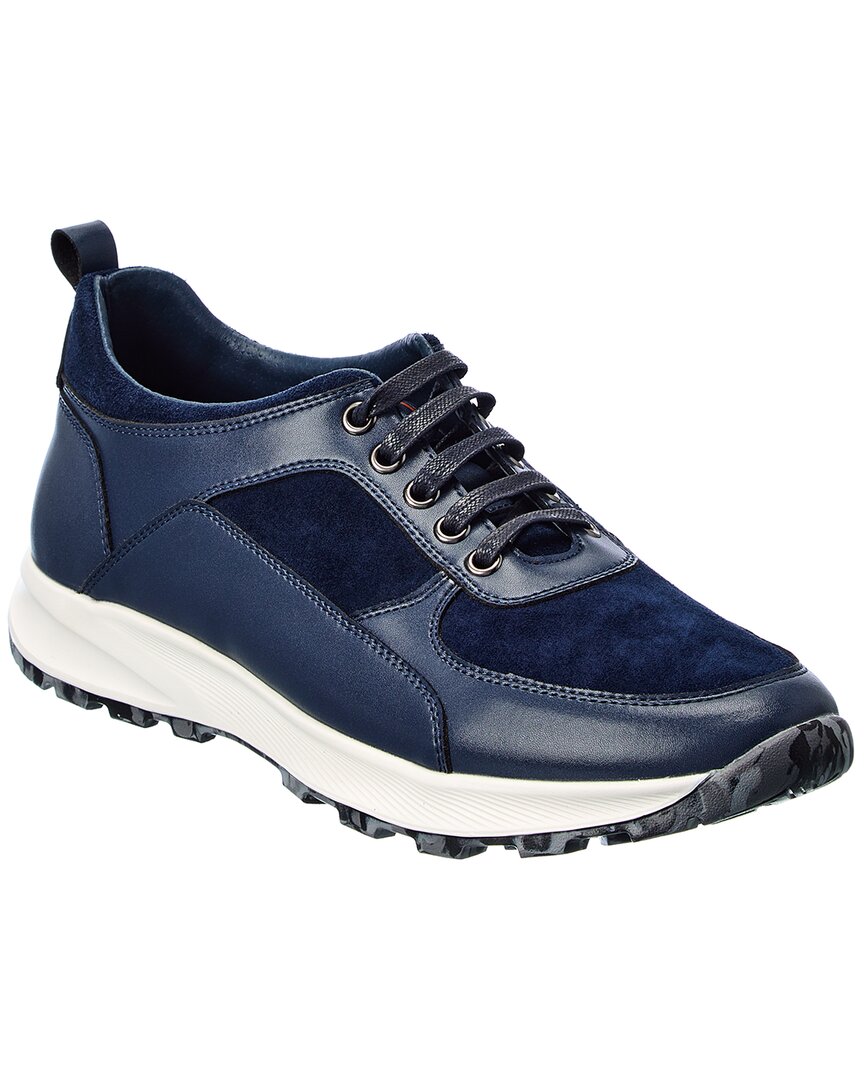 French Connection Kevin Leather Sneaker In Blue