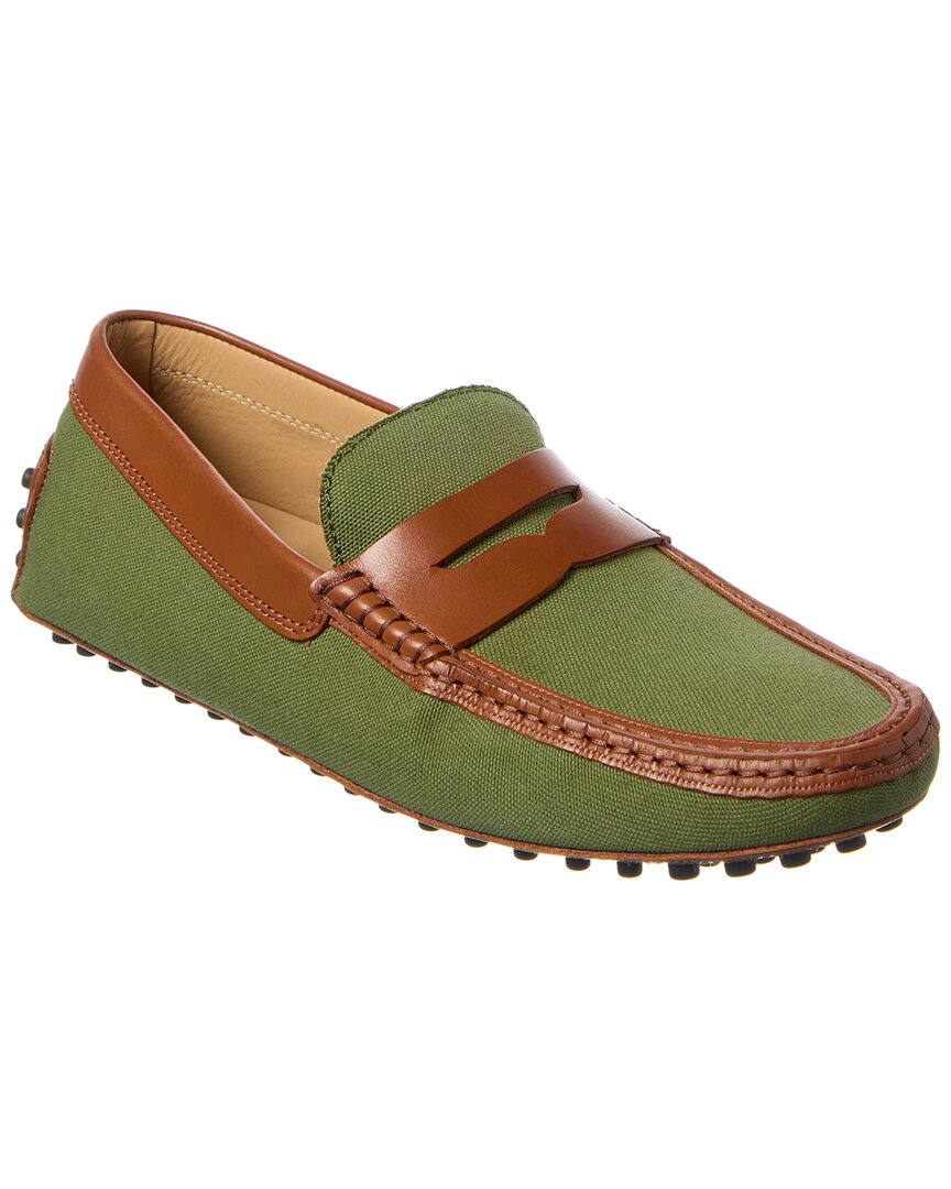 Tod's Gommino Canvas & Leather Loafer