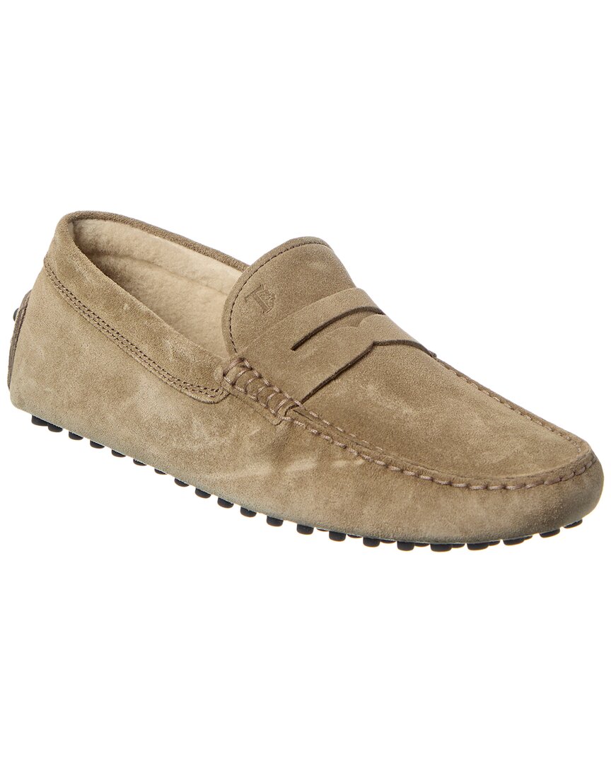 Tod's Tods Gommino Suede Loafer In Neutral