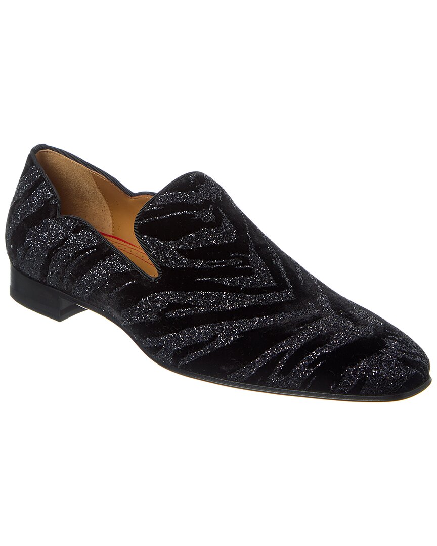 Christian Louboutin Sparkling Loafers With Leather Sole And Round Toe