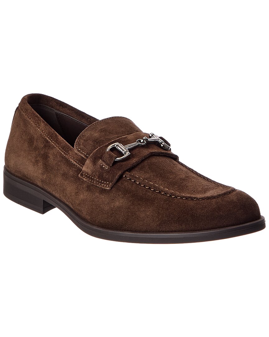 M By Bruno Magli Renato Bit Suede Loafer In Brown