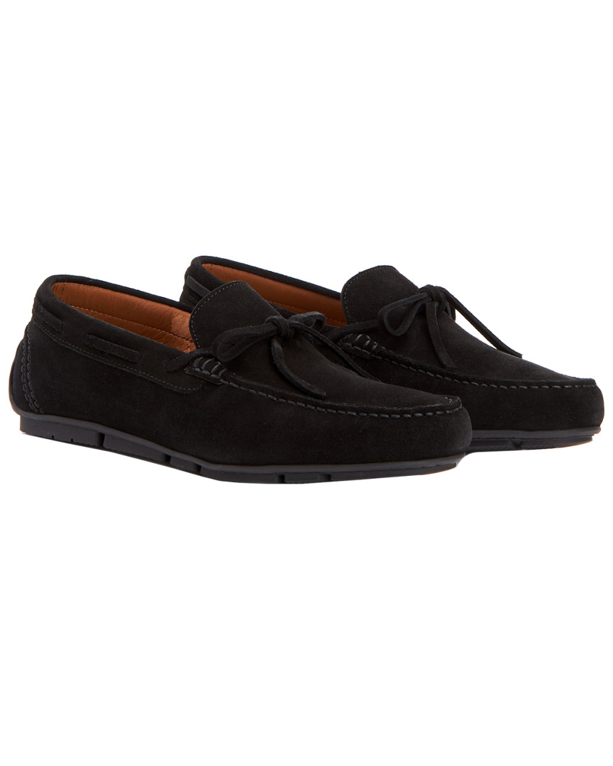 Aquatalia Brian Suede Moccasin In Black