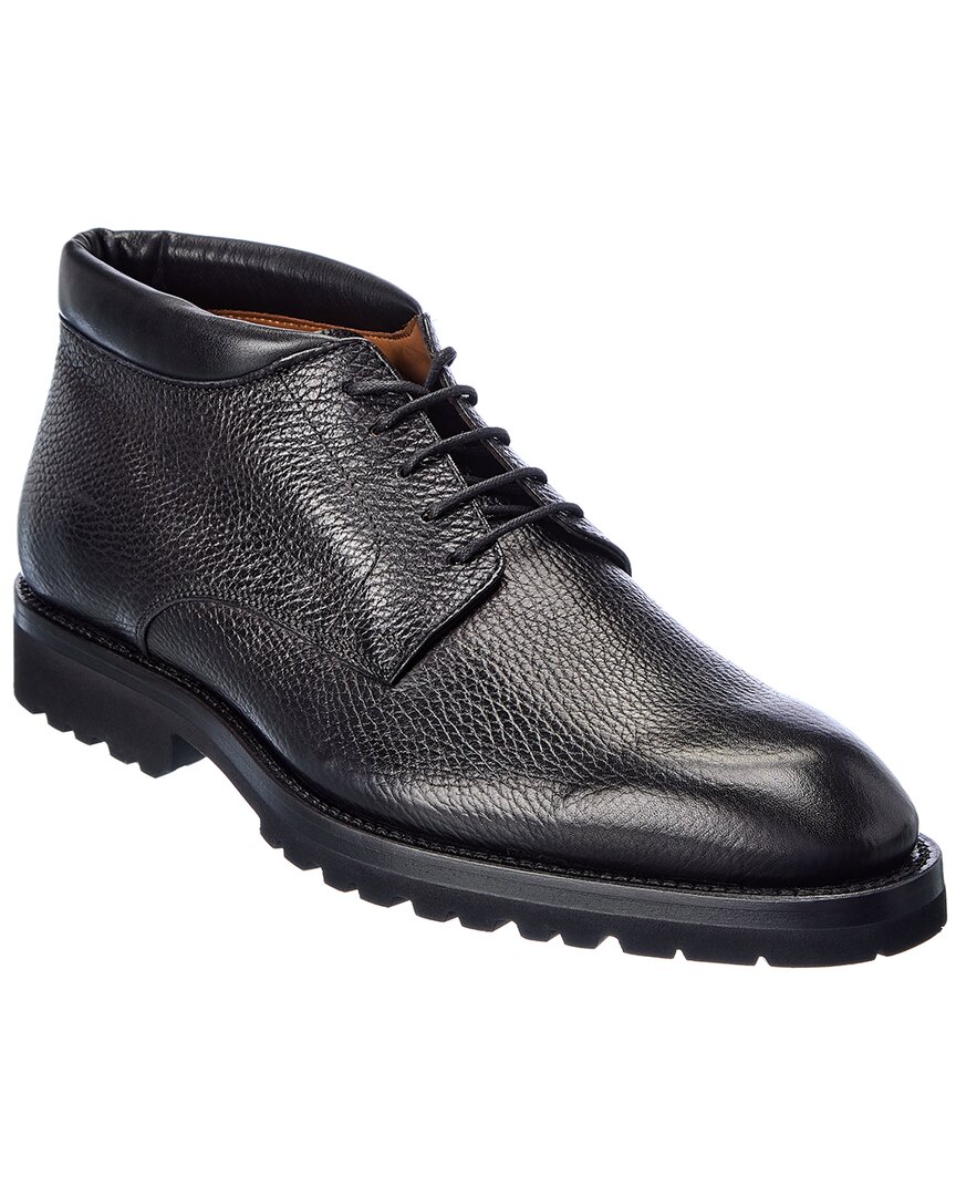 Antonio Maurizi Leather Chukka Boot In Black